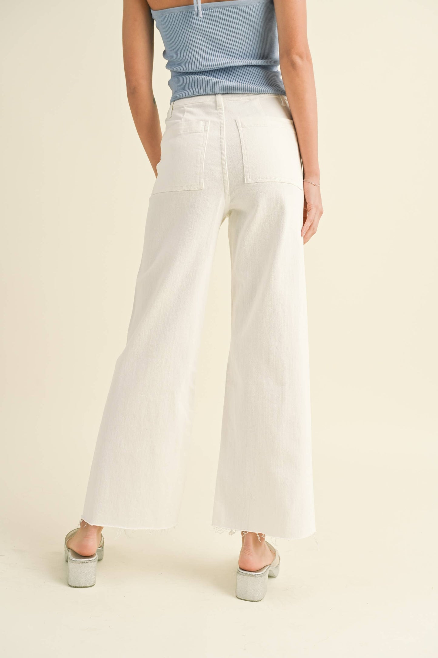Stone Wide Leg Denim Pants