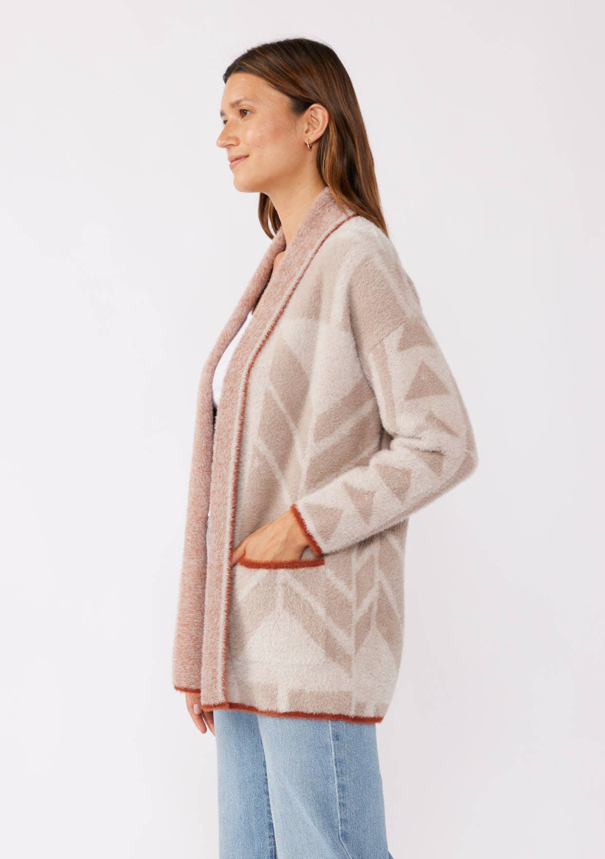 Tribal Shawl Collar Cardigan