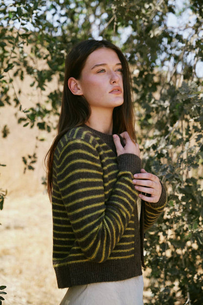 Essential Striped Button Up Cardi