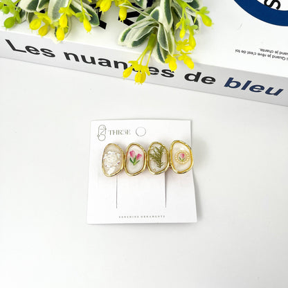 Retro Flower Duckbill Clip