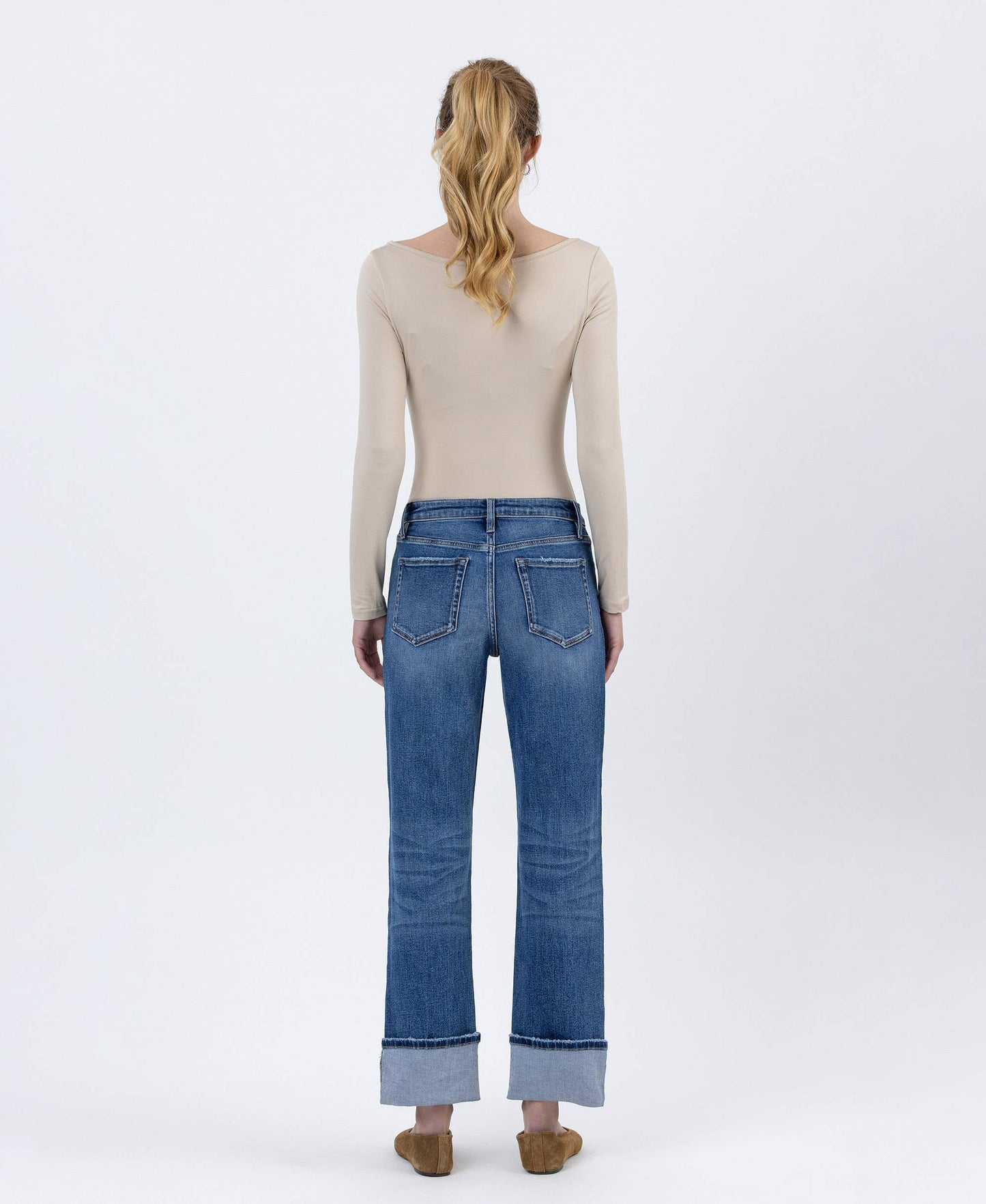 Classic Ankle Cuff High Rise Jean