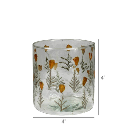 Tiny Flower Hurricane, Glass Small