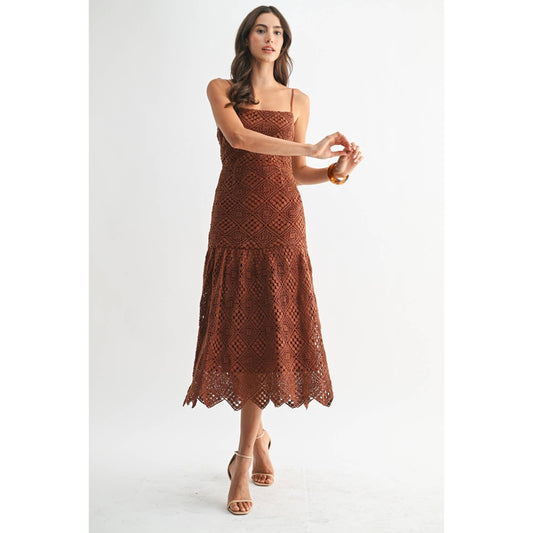 Handcrafted Crochet Midi Dress