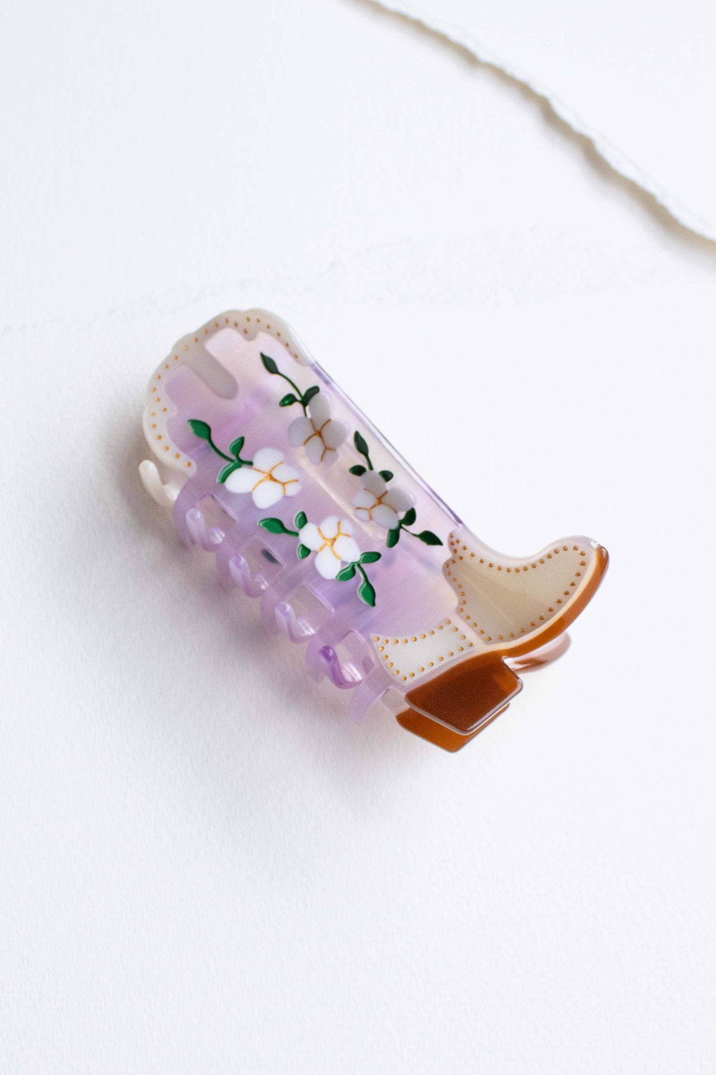 Magnolia Blossoms Western Boots Claw Clip
