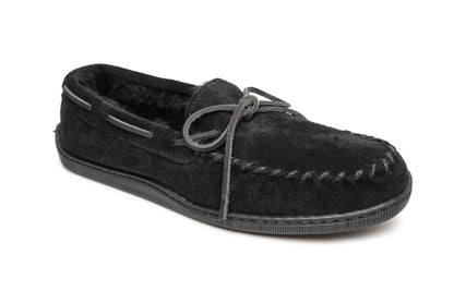 Men's Suede Cozy Sheepskin Moccasin Slipper House Shoe