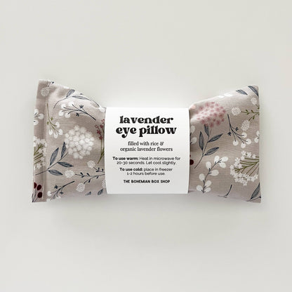 Lavender Eye Pillow - Gray Floral Relaxation