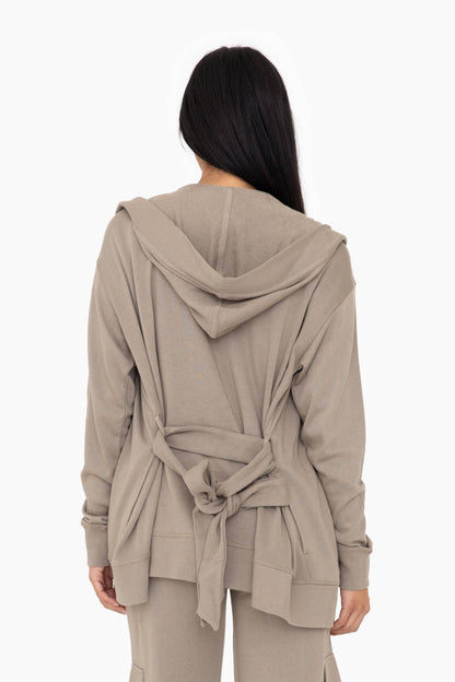Organic Cotton Blend Wrap Cardigan