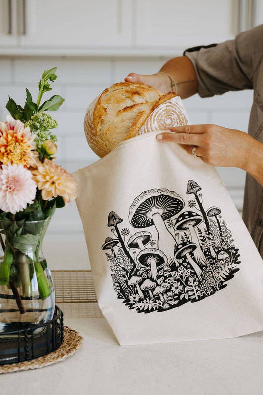 Bread Storage Bag / Mushroom / Lined Bag