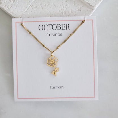 Birth Flower Necklaces - Waterproof