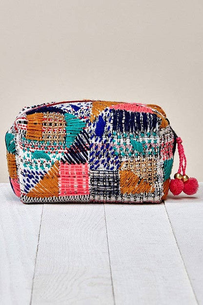 Multi Beaded and Embroidered Makeup Bag