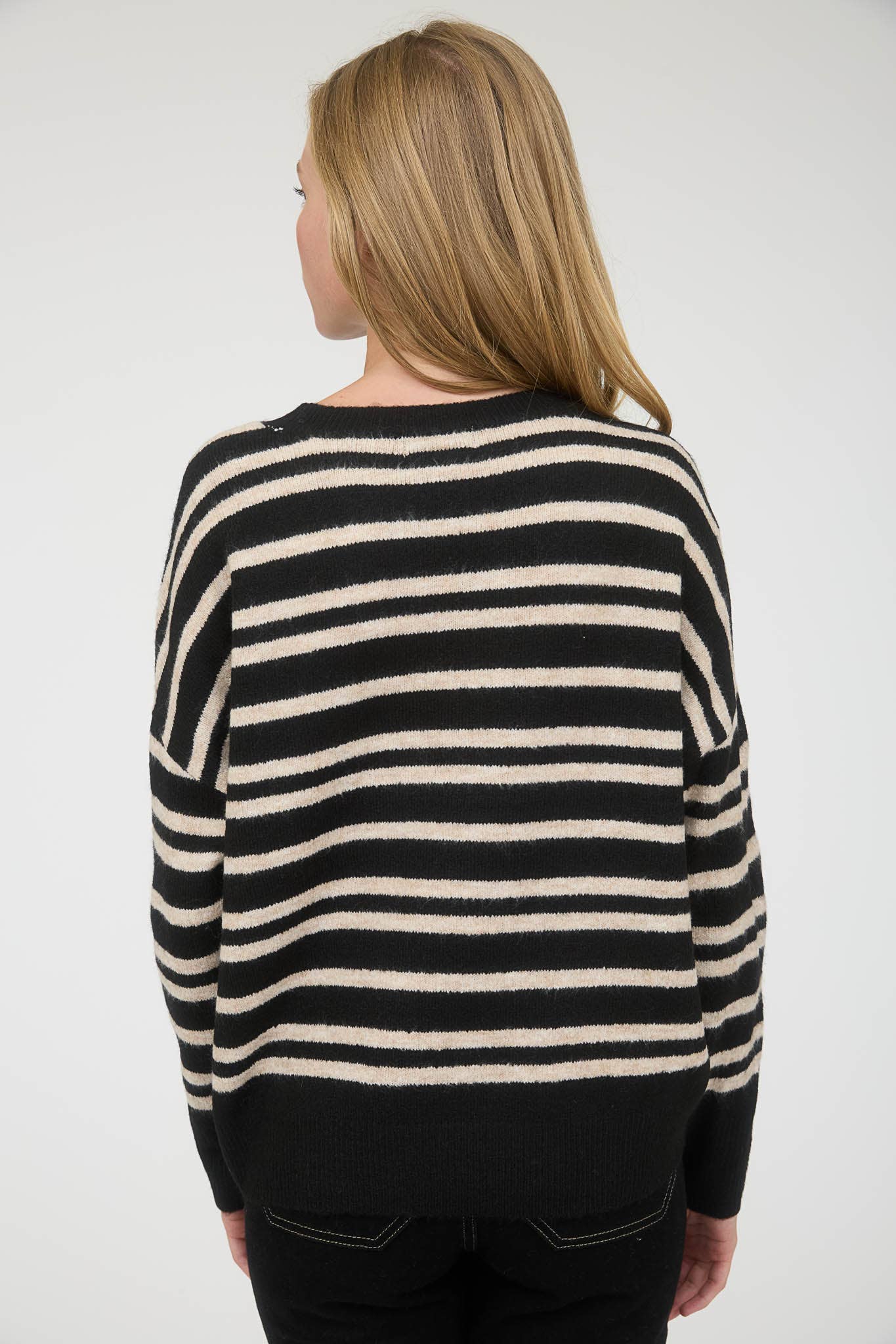 Stripe Front Seam Sweater