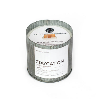 Staycation Wood Wick Rustic Farmhouse Soy Candle