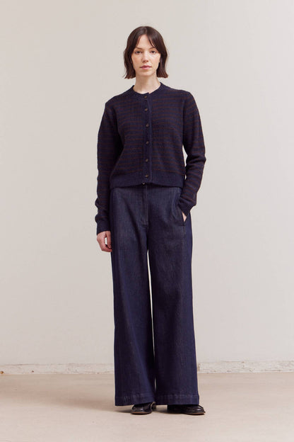 Essential Striped Button Up Cardi