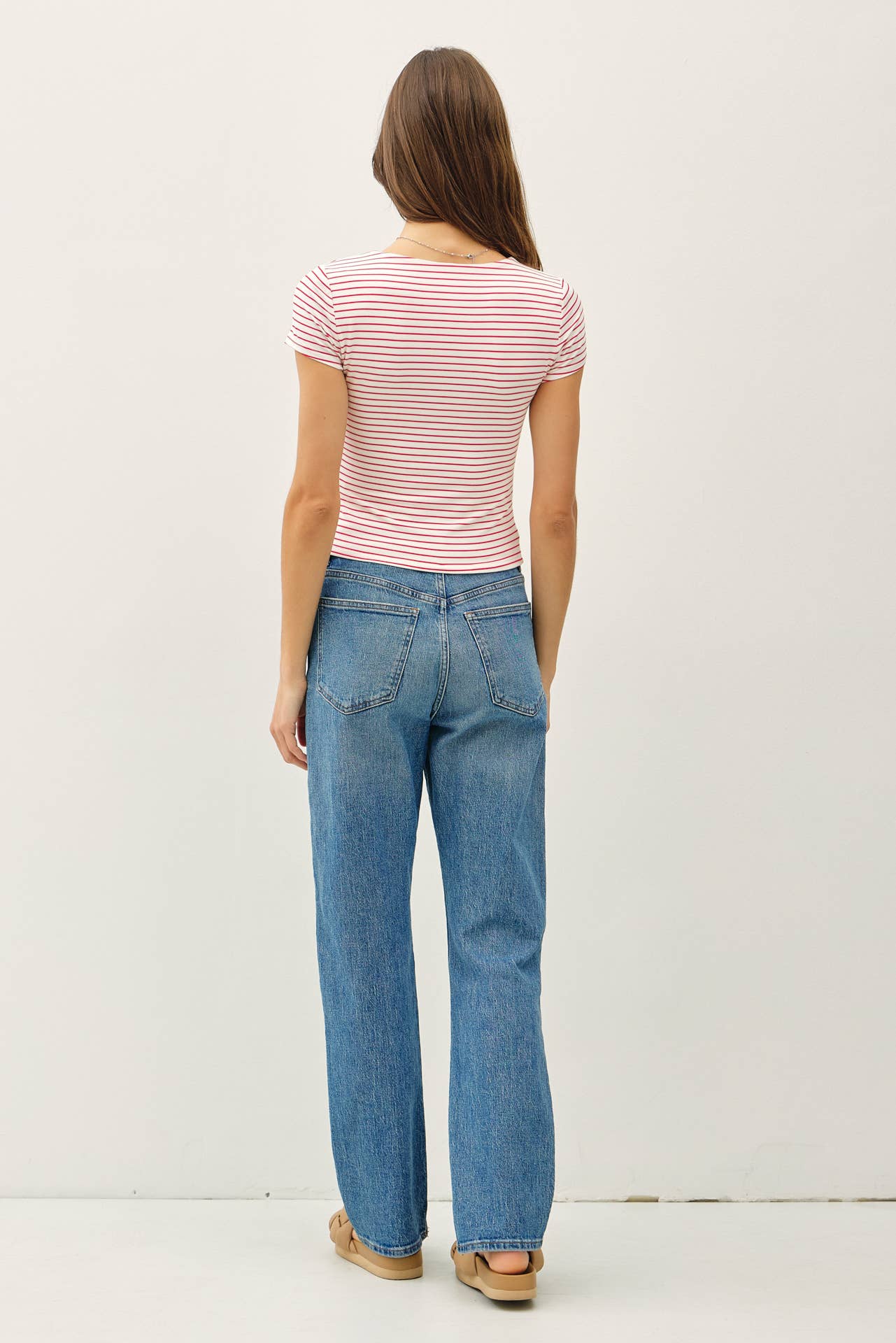 Ultra Soft Striped Square Neck