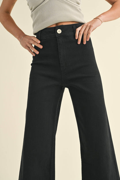 Stone Wide Leg Denim Pants