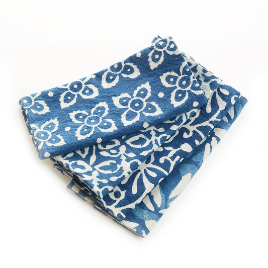 Indigo Dabu Cotton Napkins - Set of 4