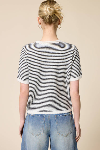 Classic Short Sleeve Button Cardigan