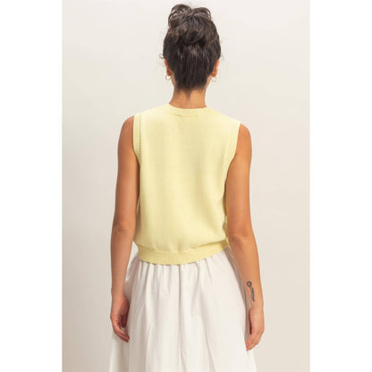 Button Up Sleeveless Cardigan