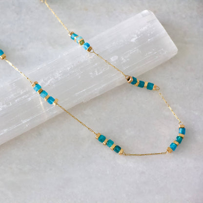 Sq. Gemstone Necklace