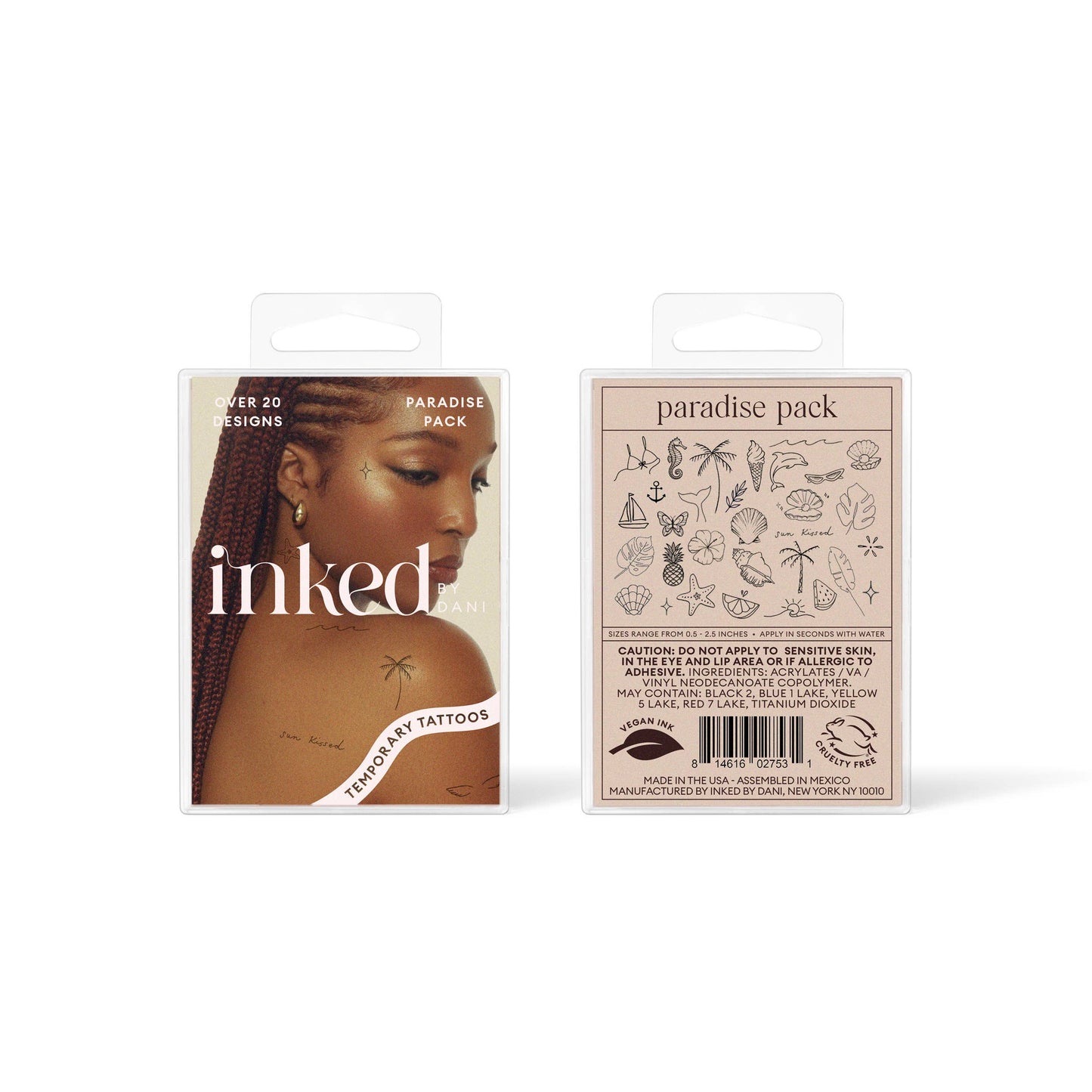Paradise Temporary Tattoo Pack