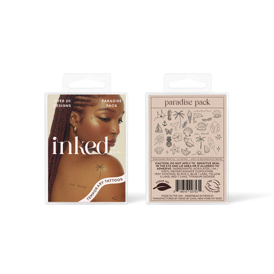 Paradise Temporary Tattoo Pack