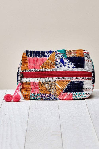 Multi Beaded and Embroidered Makeup Bag