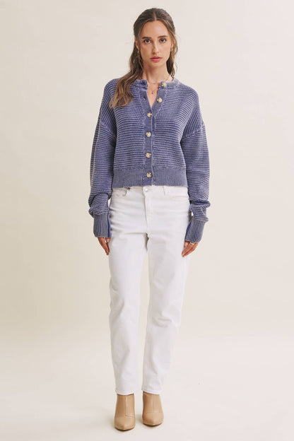 Mineral Waffle Cardigan
