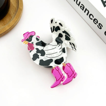 Chicken With Boots Hairclip