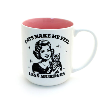Cats Make Me Feel less Murdery Mug