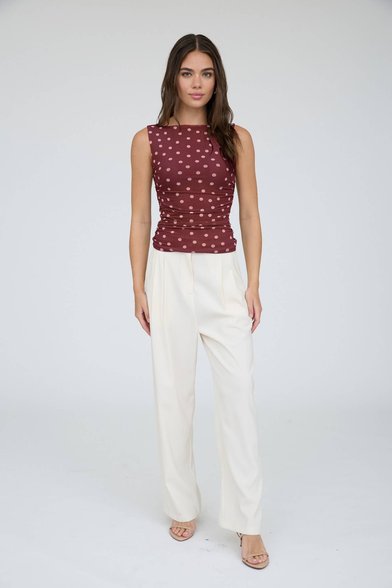 Moonlight Dot Mesh Top