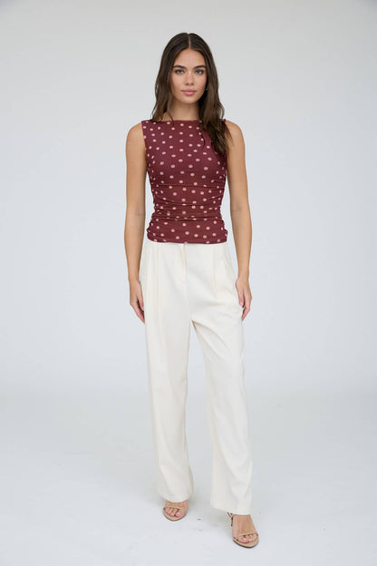 Moonlight Dot Mesh Top