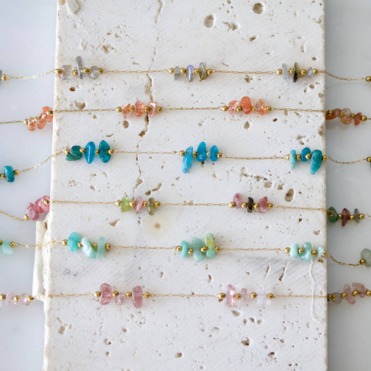 Nugget Gemstone Necklace