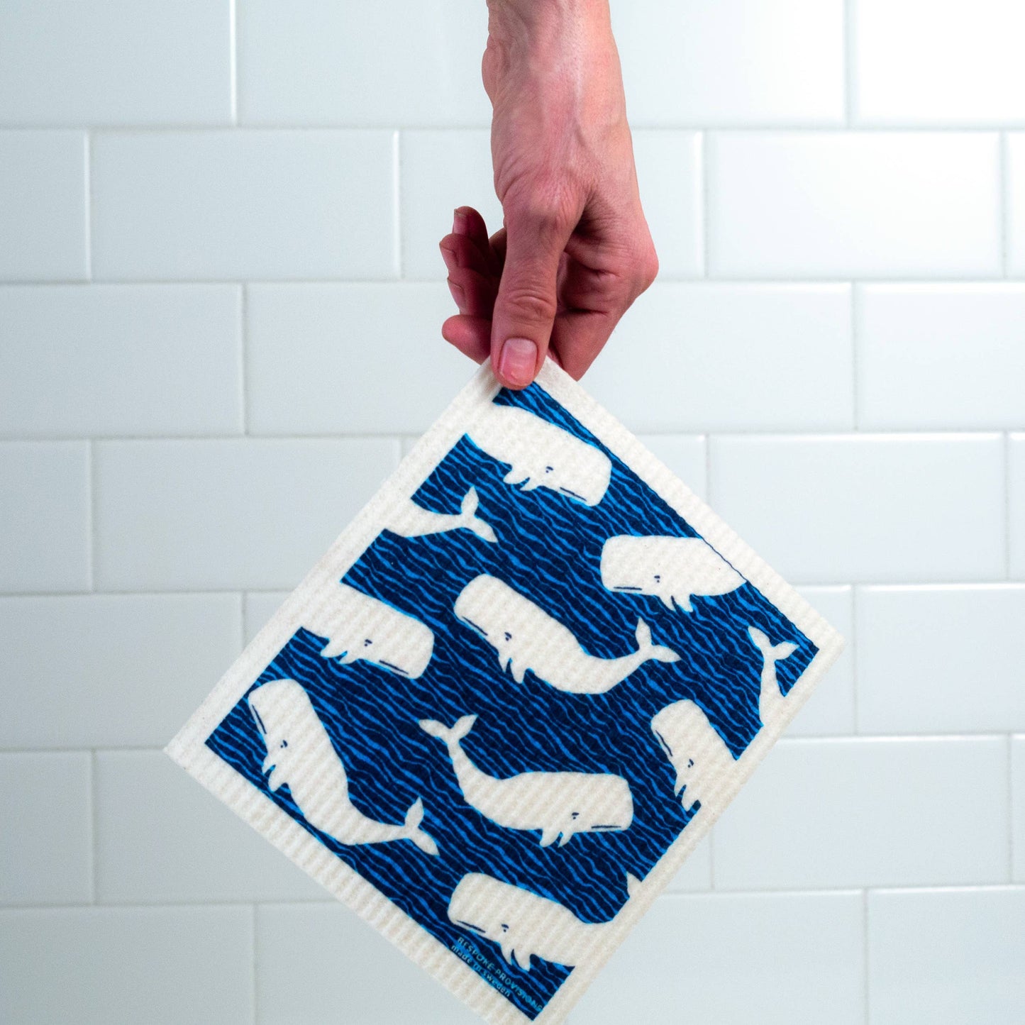 Whales Swedish Dishcloth