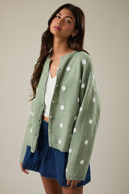 Harbor Dot Sweater Cardigan