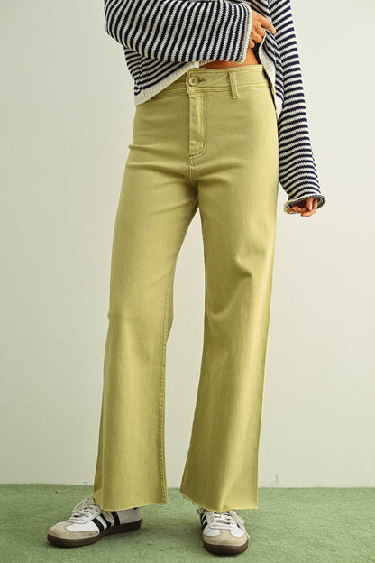 Stone Wide Leg Denim Pants