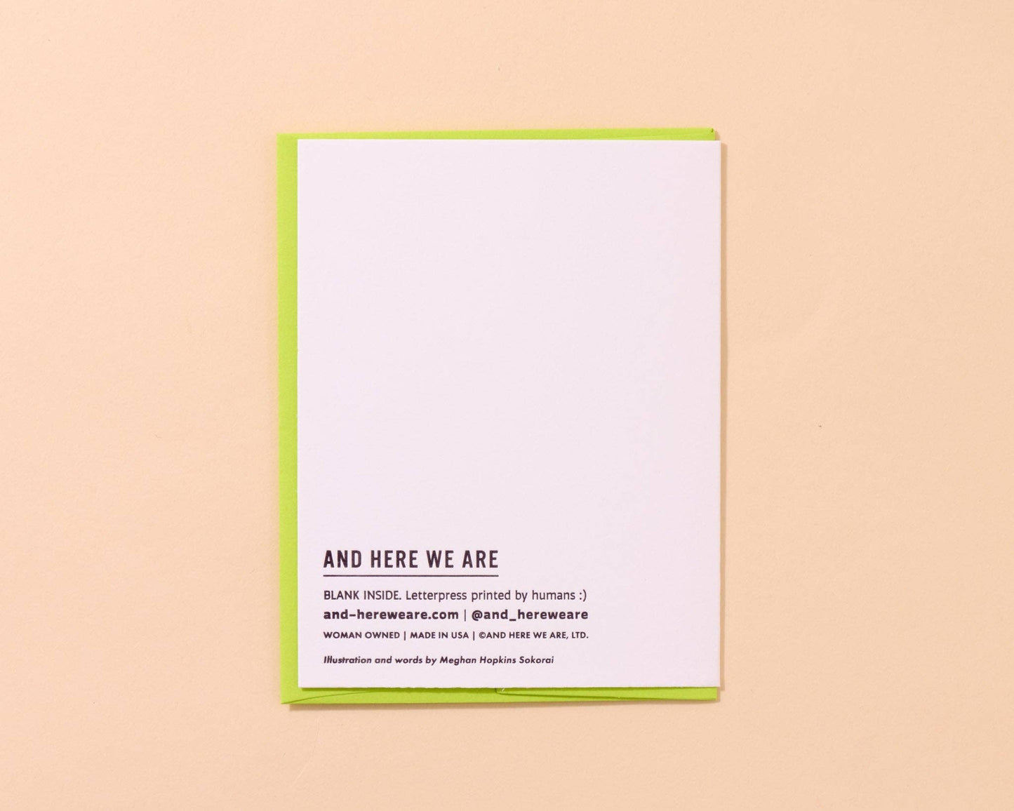Letterpress Dilly Dally Pickle Card