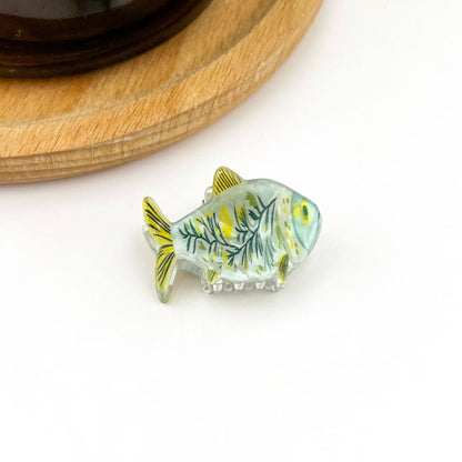 Green Sardine Hair Clip