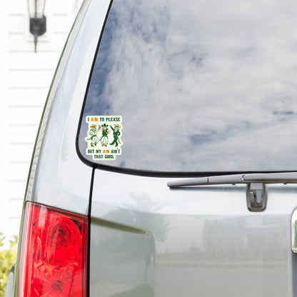 I Aim To Please Cat Sticker