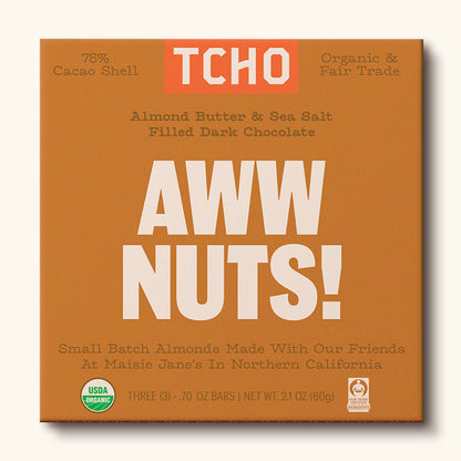 Aww Nuts! 75% Dark Chocolate Almond Butter Bar