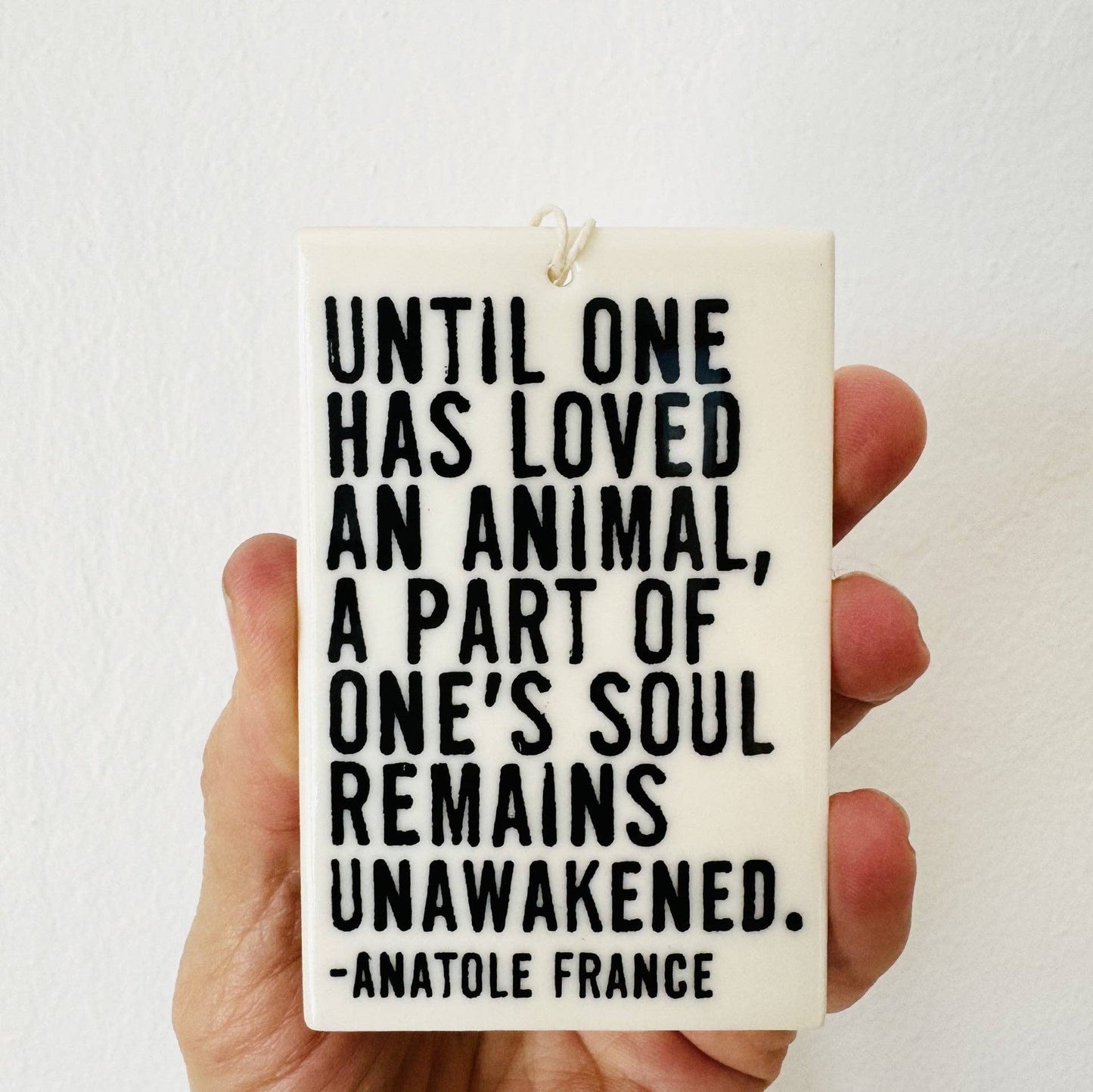 "Until One Has Loved" Ceramic Quote Wall Tag