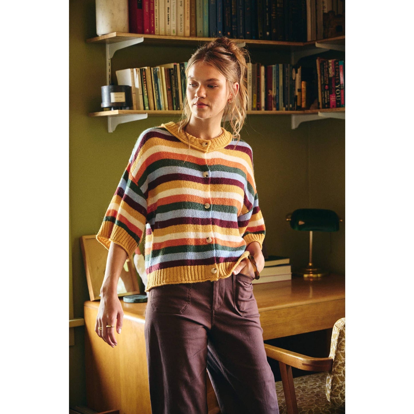 Golden Hour Stripe Cardigan