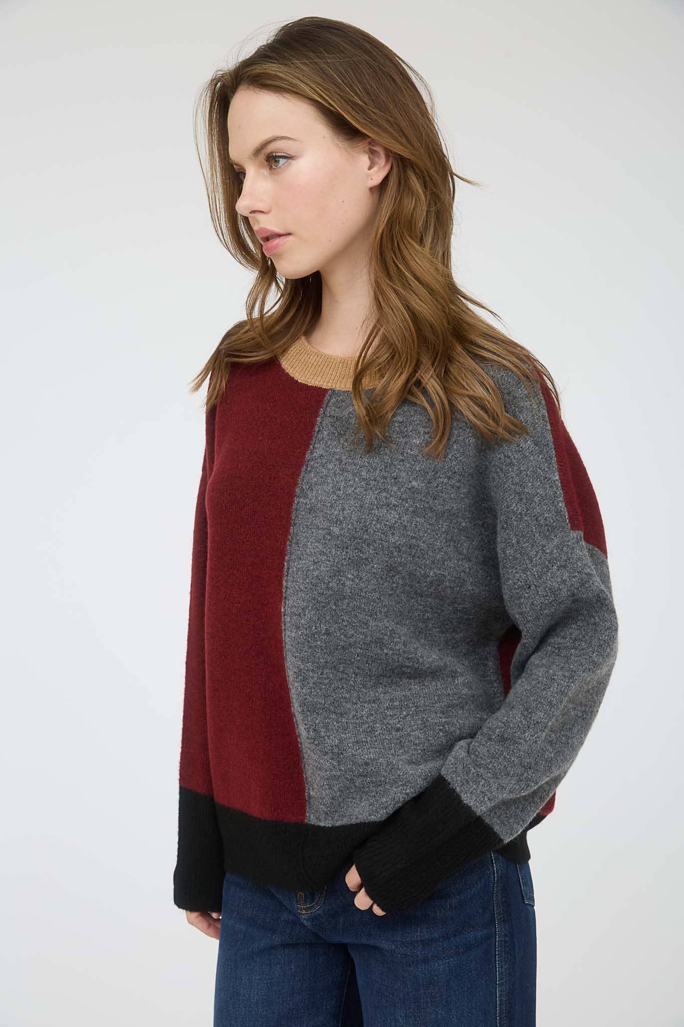 Relaxed Colorblock Sweater
