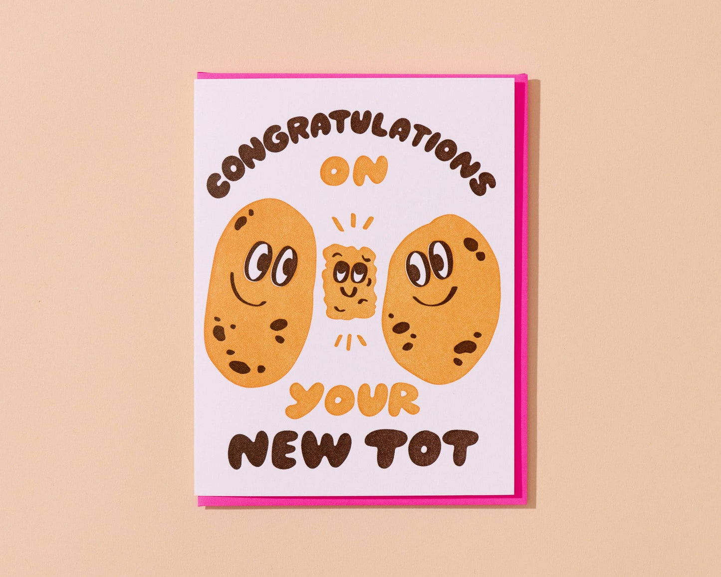 Letterpress New Tot Card