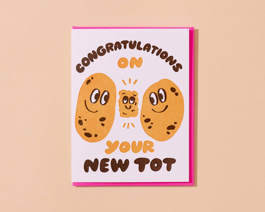 Letterpress New Tot Card