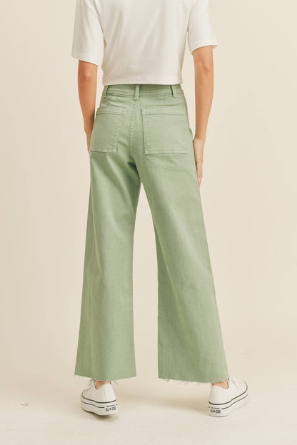 Stone Wide Leg Denim Pants