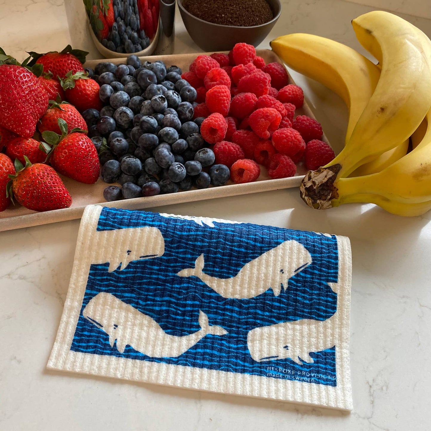 Whales Swedish Dishcloth