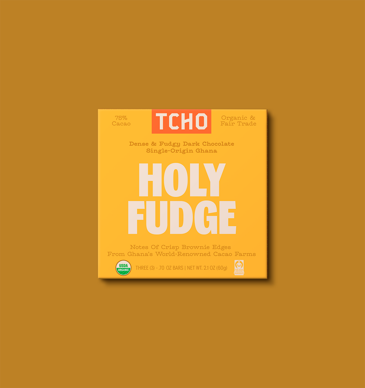 Holy Fudge 75% Fudgy Dark Chocolate Bar