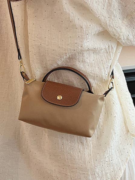 Simple Color Block Crossbody Bag