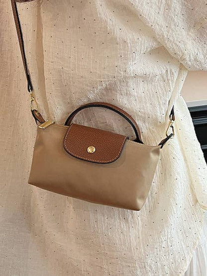 Simple Color Block Crossbody Bag