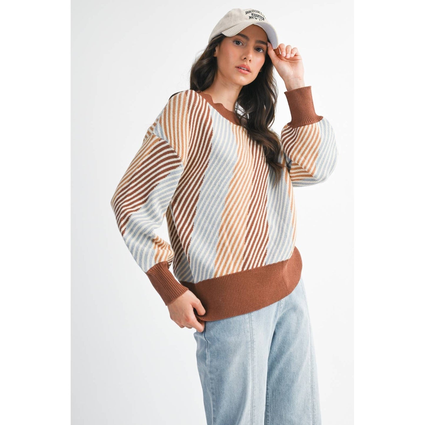Wavy Striped Cozy Sweater